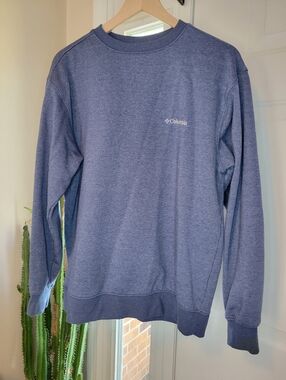 Columbia Men's Hart Mountain II Blue Soft‎ Crew Sweatshirt, Size Mens Medium
